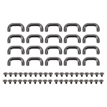 (Gunmetal) 20 Sets U Shape Ring Buckles 5.5mm Crossed Screws Arch Bridge Golden