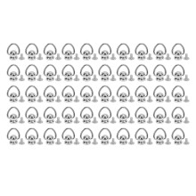 (Silver) 50 Set Alloy Screwback Round Head Rivet with Ring Gold