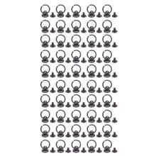 (Silver Black) 50 Sets 9.5mm Zinc Alloy Pull Ring Rivets 7.5mm Iron Screws Silver