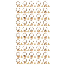 (Gold) 50 Sets 9.5mm Zinc Alloy Pull Ring Rivets 7.5mm Iron Screws Silver