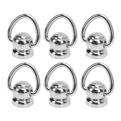 (Silver) 50 Set Alloy Screwback Round Head Rivet with Ring Gold 2