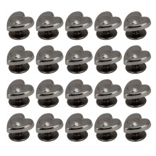(Gunmetal) 20Pcs 10mm Heart Rivets Zinc Alloy Gold Leather Repair