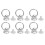 (Silver) 50 Sets 9.5mm Zinc Alloy Pull Ring Rivets 7.5mm Iron Screws Silver 2