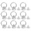 (Silver) 50 Sets 9.5mm Zinc Alloy Pull Ring Rivets 7.5mm Iron Screws Silver 3