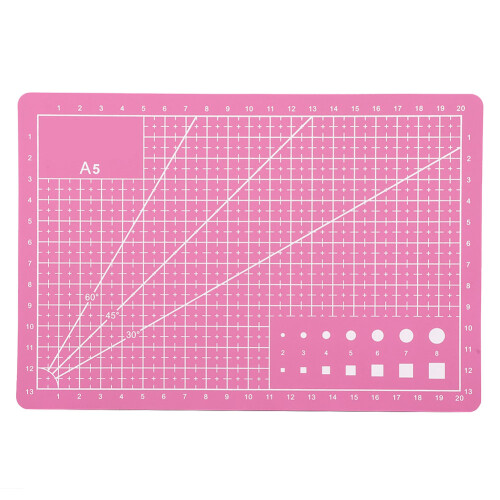 A5 Durable PVC Cutting Mat Self Healing DIY Tool Pink