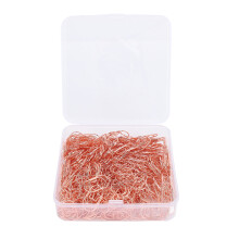 (Rose Gold) 300Pcs Star Shape Stainless Steel Non-Slip Paperclips Rose Gold