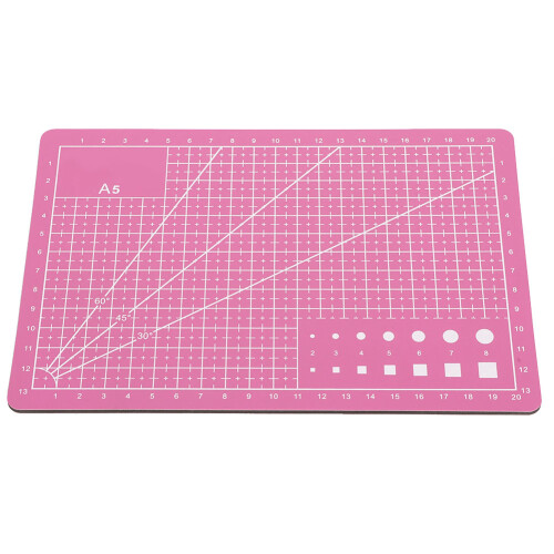 A5 Durable PVC Cutting Mat Self Healing DIY Tool Pink 1