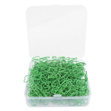 (3 Leaf) 100PCS Green Stainless Steel Paperclips 4 Leaf Decorative