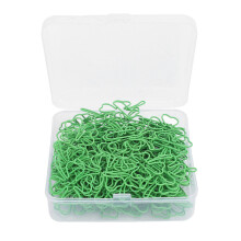 (4 Leaf) 100PCS Green Stainless Steel Paperclips 4 Leaf Decorative