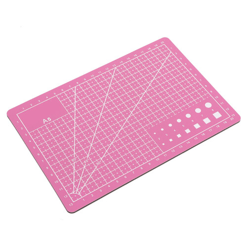 A5 Durable PVC Cutting Mat Self Healing DIY Tool Pink 2