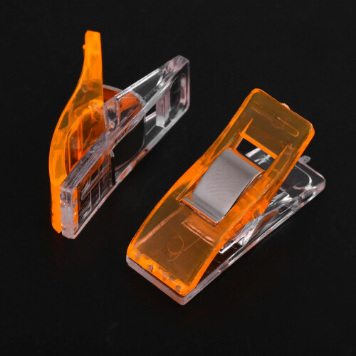 20pcs Plastic Clip for Quilting Sewing Fabric Binding Clamp (Orange) 2