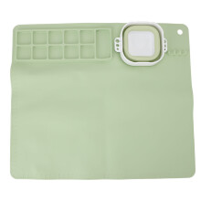 Silicone Painting Mat Set Foldable Cup Palettes Green