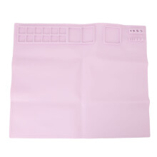 Silicone Art Mat 51x42.6cm Flexible Reusable with Palette Roseate