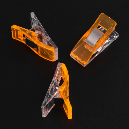 20pcs Plastic Clip for Quilting Sewing Fabric Binding Clamp (Orange) 1
