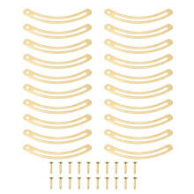 (Brass Color) 20 Set Metal Retro Hinge with Screw Brass for Cabinet Furniture