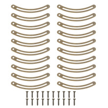 (Bronze Color) 20 Set Metal Retro Hinge with Screw Brass for Cabinet Furniture