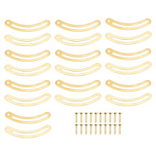 (Brass Color) 20PCS Lid Support Hinges Bronze with Screws for Cabinet