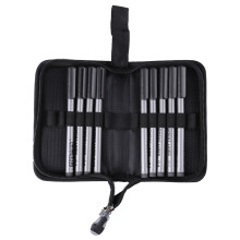 9PCS Waterproof Pigment Liners Set Fine Line Drawing Pen with Bag