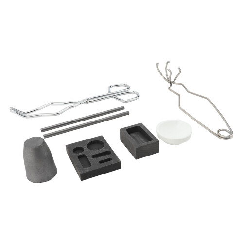 8PCS Graphite Crucible Set Silver Copper Ingot Torch Melting Kit 2