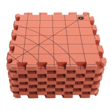 9 Pcs Knitting Blocking Mat Brick Red Interlocking Foam Board Crochet