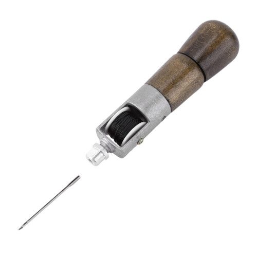 DIY Leather Hand Stitching Tool Sewing Kit 2 Needles Wrench 2
