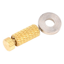 (Short 0-6mm(silver Top Gold Bottom)) Leather Suture Needle Locking Pin Hand Sewing Tool 6-12mm Silver