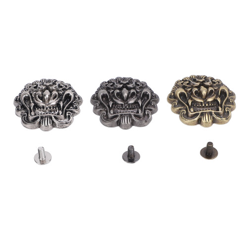 3 Set Dragon Pattern Metal Buttons Vintage Retro Craft
