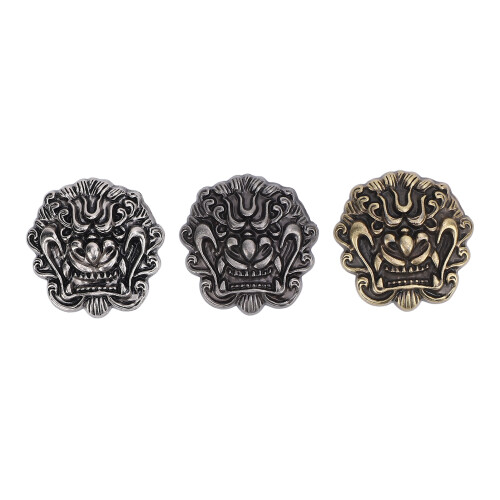 3 Set Dragon Pattern Metal Buttons Vintage Retro Craft 2
