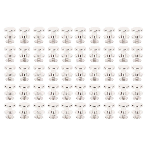 (Silver) 50 Set 10mm Screw Back Rivet Zinc Alloy Stud Silver 1
