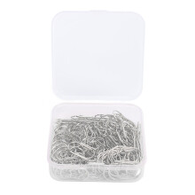 (Silver) 100PCS Star Paper Clips Stainless Steel Anti Slip Silver