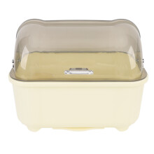 Dish Drying Box PP Plastic Large Capacity Dust Proof Cover for Kitchen