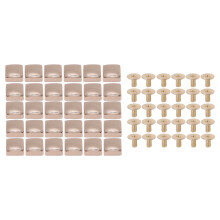 (Golden) 30 Sets 10mm Foursquare Zinc Alloy Shoe Rivets 6mm Iron Screws Silver