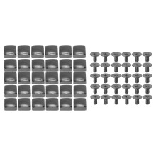 (Gunmetal) 30 Sets 10mm Foursquare Zinc Alloy Shoe Rivets 6mm Iron Screws Silver