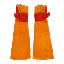 1 Pair Dog Training Gloves Split Leather Anti Scratch Bite Proof
