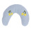 (Blue+Cherry Pattern) Pet U Shaped Plush Neck Pillow Yellow+Peach 1