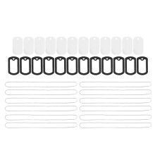 12 Set Sublimation Dog Tag Metal Chain Aluminum White