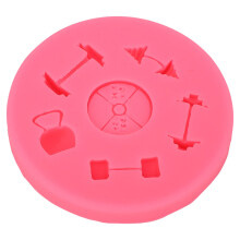 Dumbbell Silicone Fondant Mould for Cake Chocolate Decoration