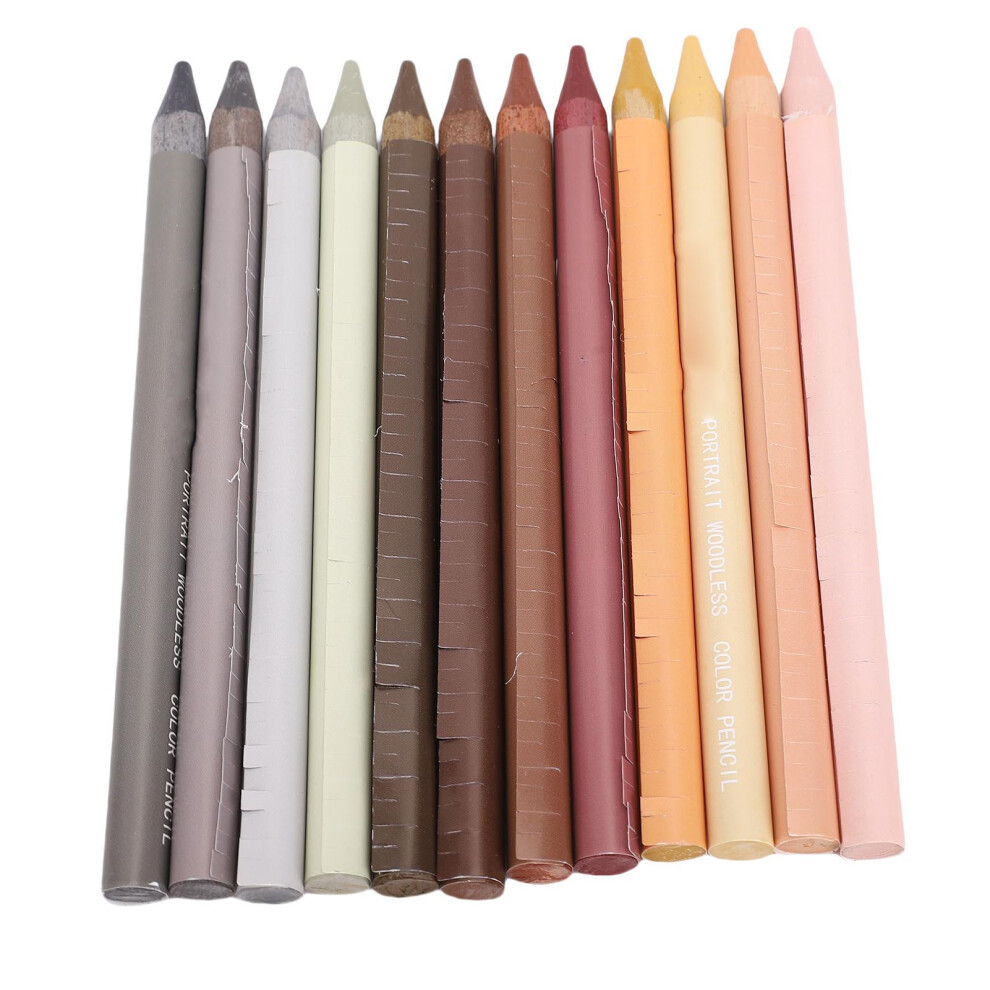 (Portrait Color) 12Pcs Woodless Colored Pencils Set 12 Colors for Adult Painting-image-OPC-PMFVC7C-NEW