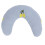 (Blue+Cherry Pattern) Pet U Shaped Plush Neck Pillow Yellow+Peach 3
