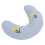 (Blue+Cherry Pattern) Pet U Shaped Plush Neck Pillow Yellow+Peach 5