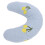 (Blue+Cherry Pattern) Pet U Shaped Plush Neck Pillow Yellow+Peach 4