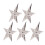 5 Sets Rivet Stud 65x92mm Silver Star 4.5mm Screws for Leather 4
