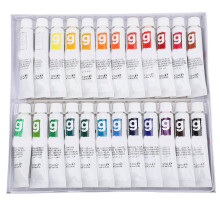 (24 Colors) Watercolor Paint Tube Set 12ml 24 Colors Vivid Liquid Gouache Students