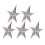 5 Sets Rivet Stud 65x92mm Silver Star 4.5mm Screws for Leather 5
