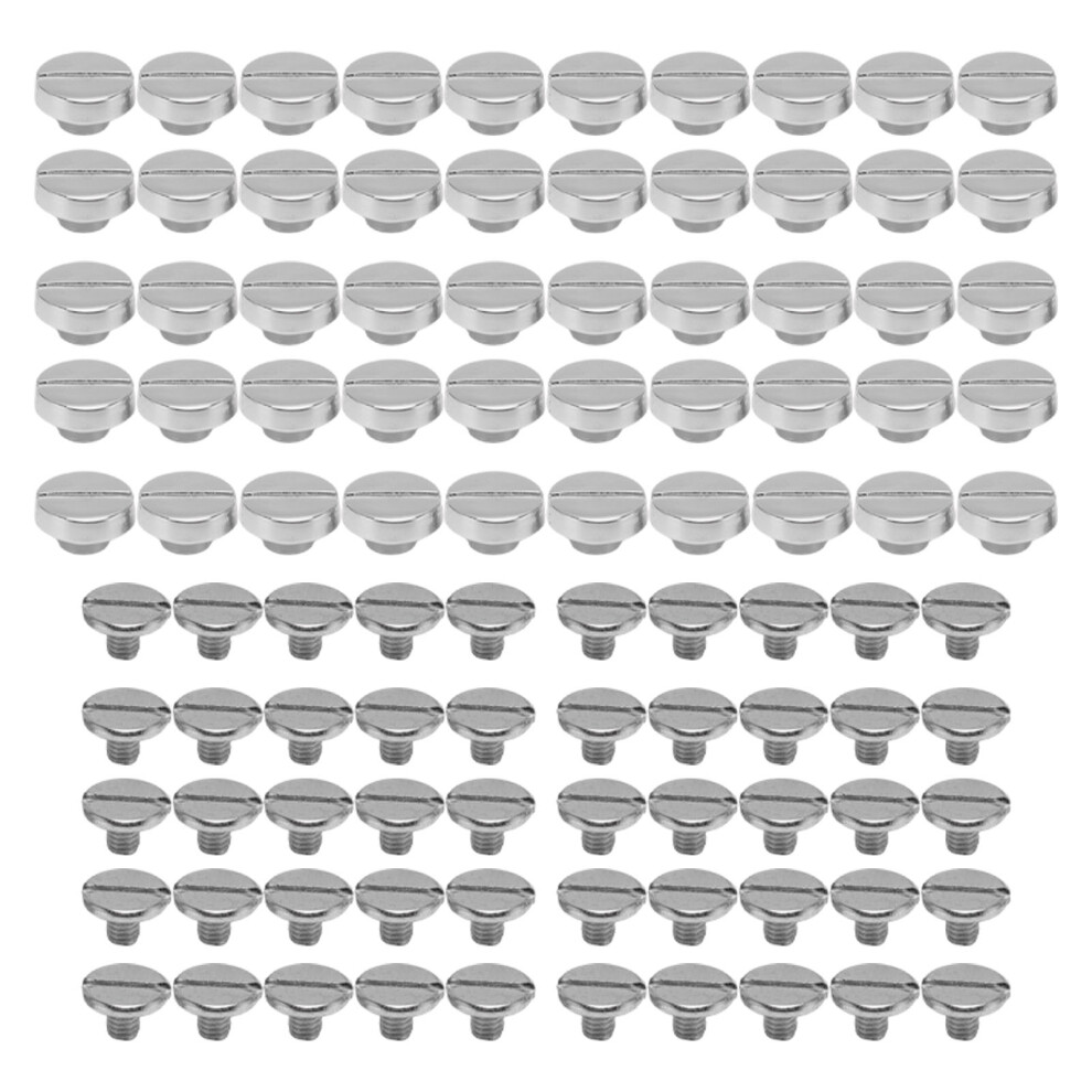 50 Set 8Mm Flat Slot Rivet Screws Fasteners Belt Strap Bookbinding 585383772640