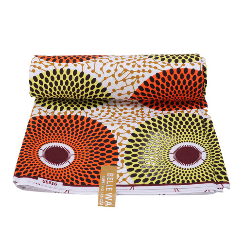 6 Yards African Wax Print Fabric Double Sided Polyester