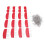 Knit Blocking Combs Pins Kit Set Crochet Sewing Tool Red 4