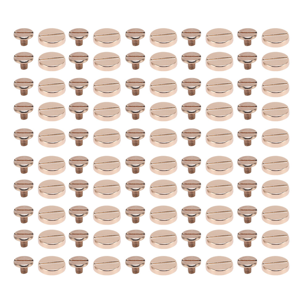 50 Set 10Mm Gold Zinc Alloy Flat Slot Rivets For Book Binding Crafts 585383772701