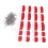 Knit Blocking Combs Pins Kit Set Crochet Sewing Tool Red 3