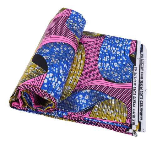 African Print Fabric 6 Yards Double Side Wax Print Polyester 2